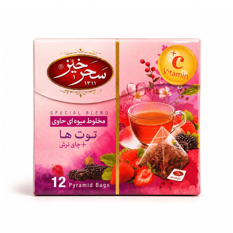 دمنوش توت و چای ترش سحرخیز